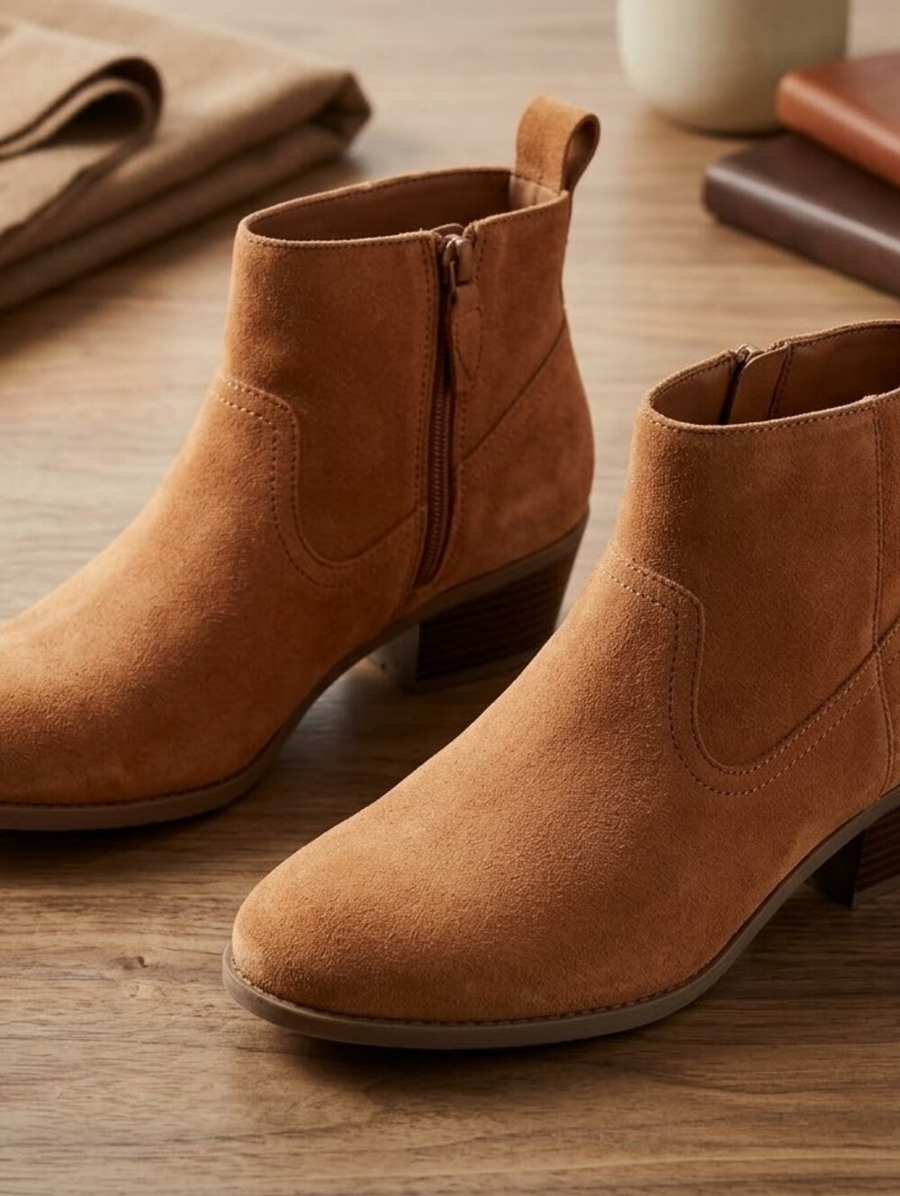 Vionic Leather Ankle Booties